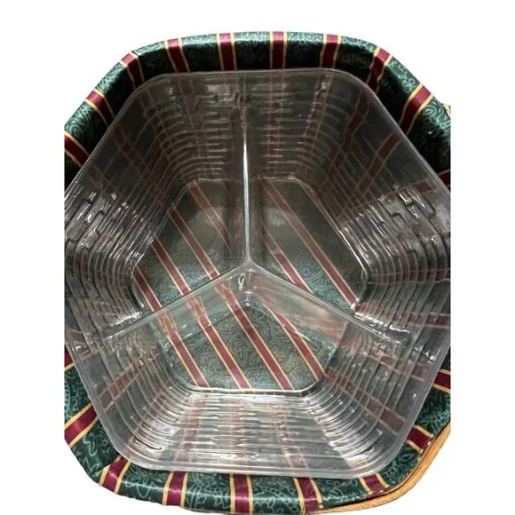 Longaberger Snowflake Basket 1997 Christmas Collection Liner & Divider Insert - Picture 16 of 16